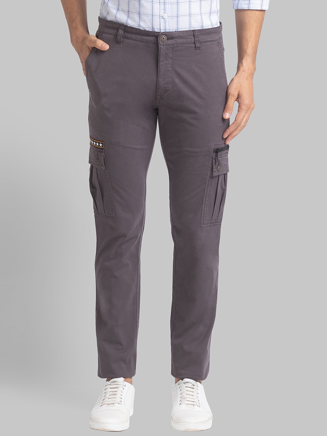 men grey cargos