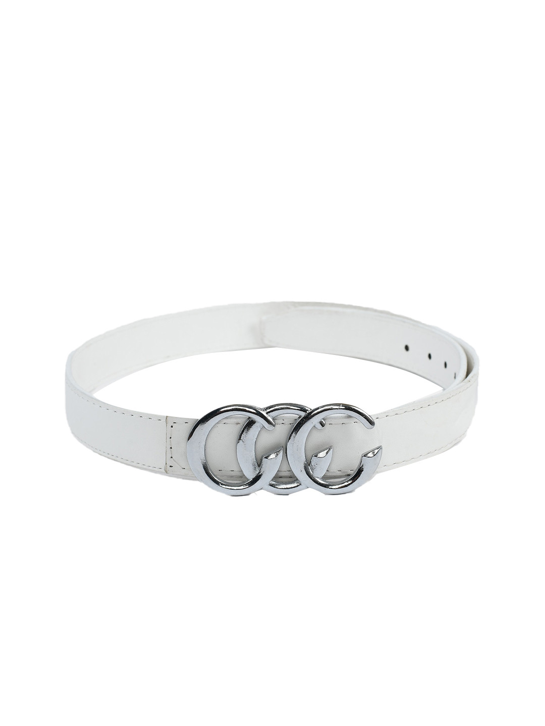 Buy Kastner Women White & Silver Toned Casual Belt Belts for Women