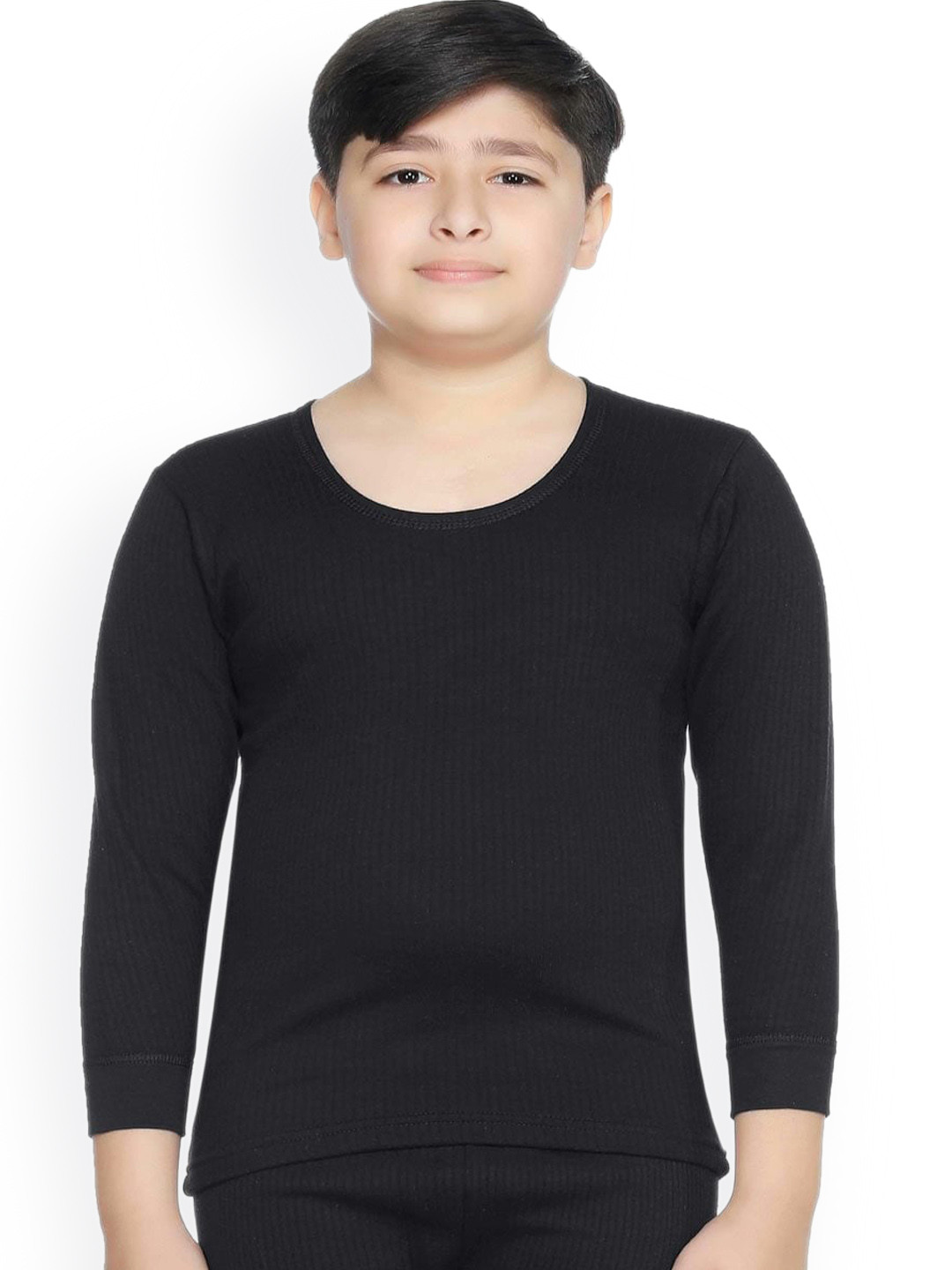Buy Bodycare Kids Black Solid Cotton Thermal Tops Thermal Tops for
