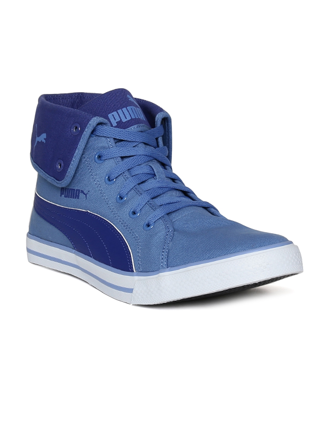Buy PUMA Men Blue Solid Mid Top Sneakers - Casual Shoes for Men 1976077 ...