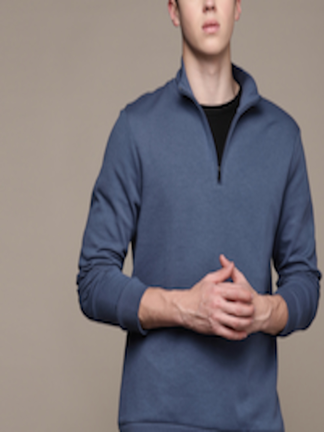 Buy Macy's Alfani Men Solid Half Zipper Sweatshirt - Sweatshirts for ...
