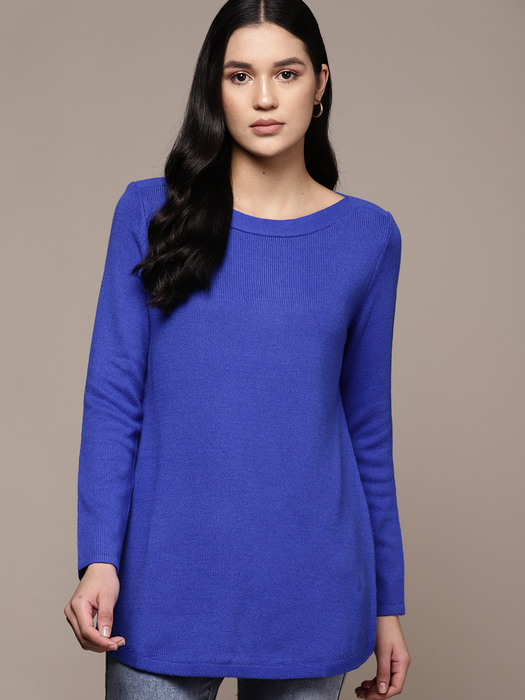 Buy Macy's Karen Scott Women Ribbed Cotton Acrylic Pullover - Sweaters