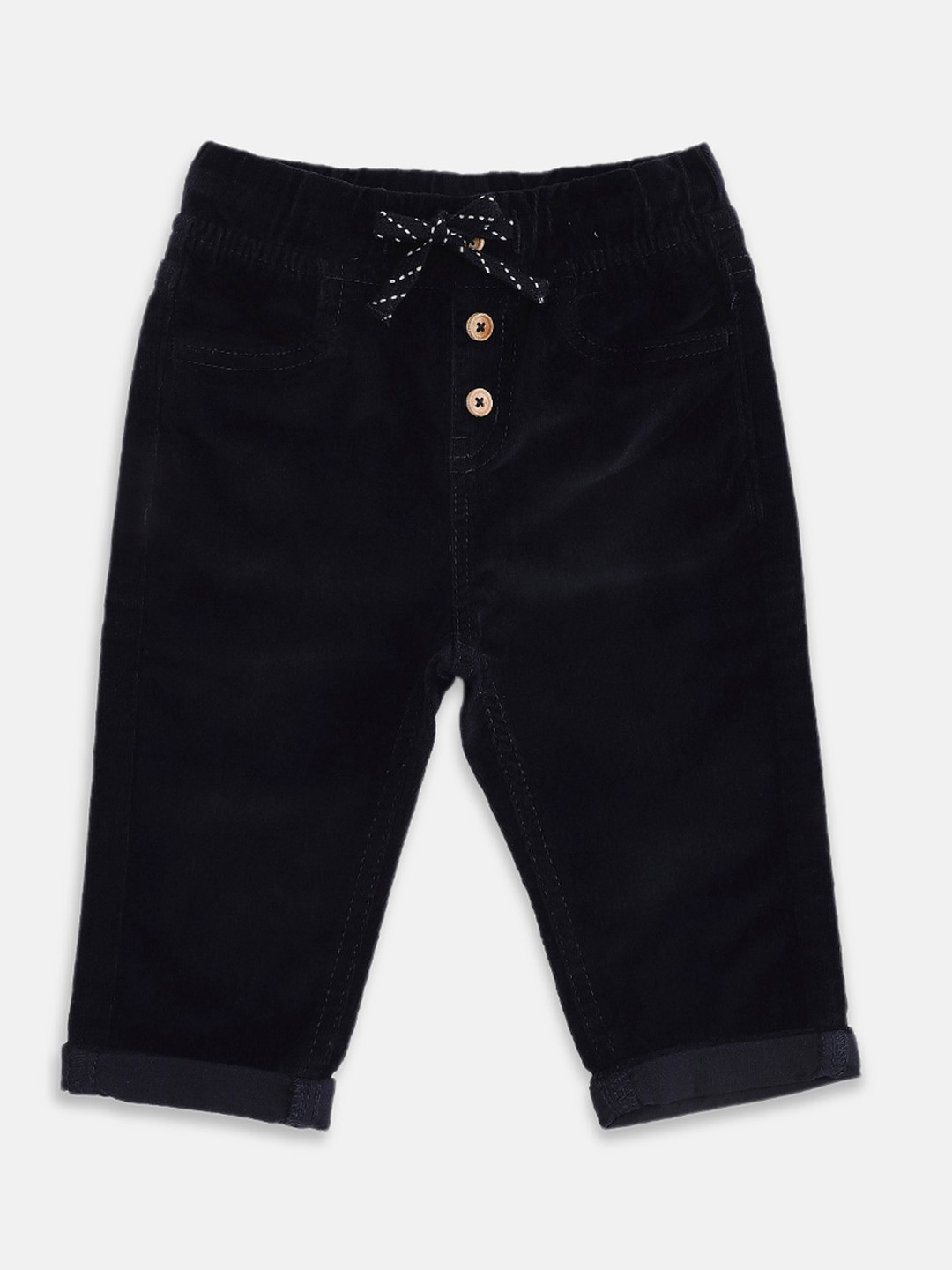 Buy Pantaloons Baby Boys Navy Blue Solid Trousers Trousers for Boys