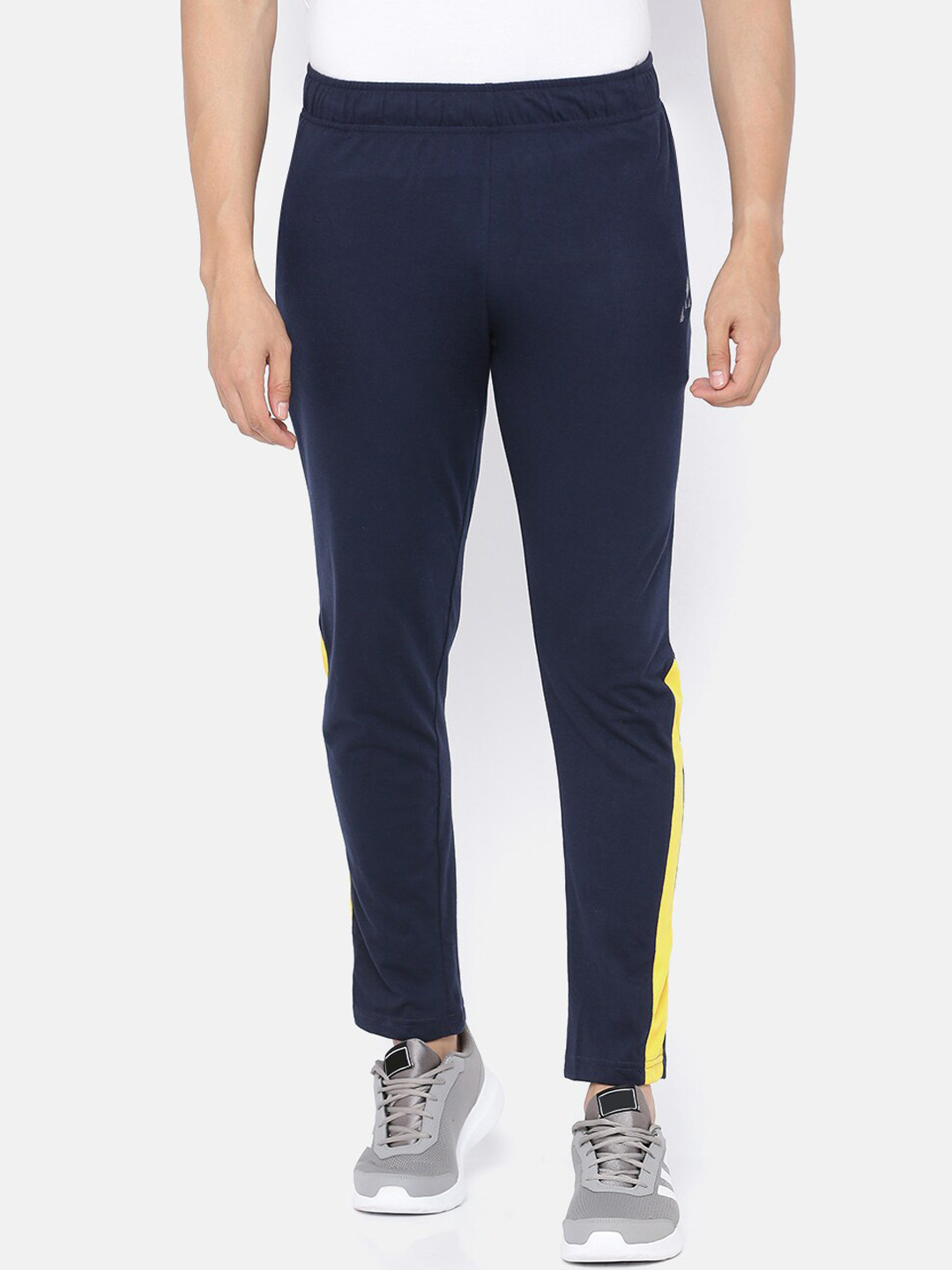Buy ACTIMAXX Men Navy Blue Solid Cotton Jogger Anti Odour Track Pants