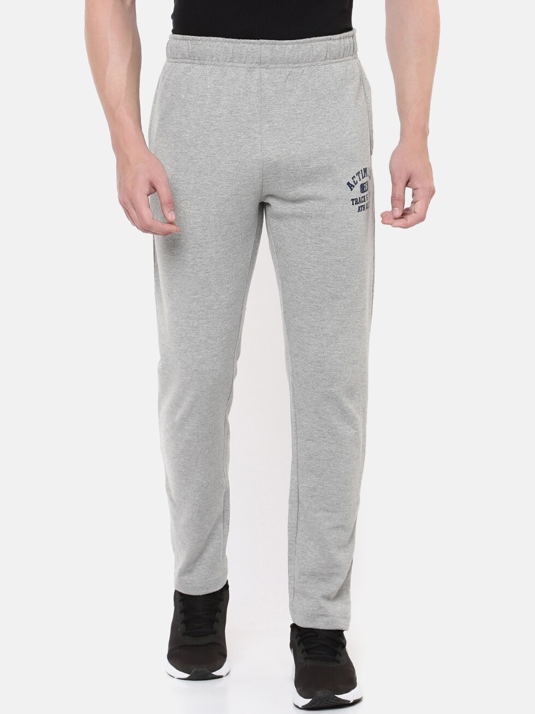 Buy ACTIMAXX Men Grey Melange Solid Cotton Track Pant Track Pants for