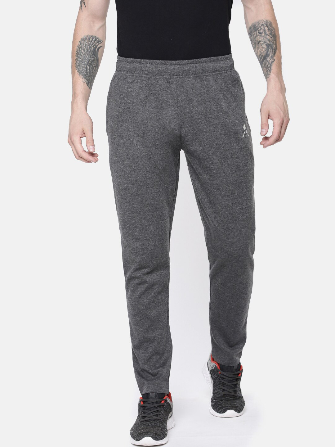 Buy ACTIMAXX Men Charcoal Grey Solid Cotton Track Pants Track Pants