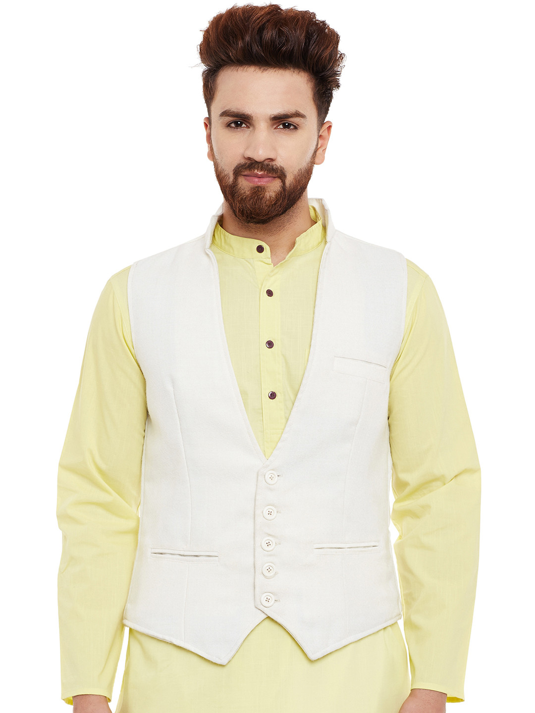 Buy Even White Slim Fit Waistcoat Waistcoat for Men 1977898 Myntra