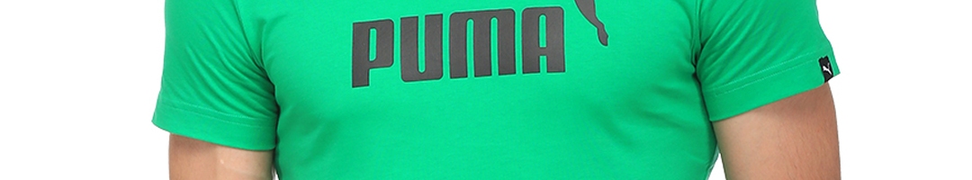 Buy Puma Men Green ESS Printed Round Neck T Shirt - Tshirts for Men ...