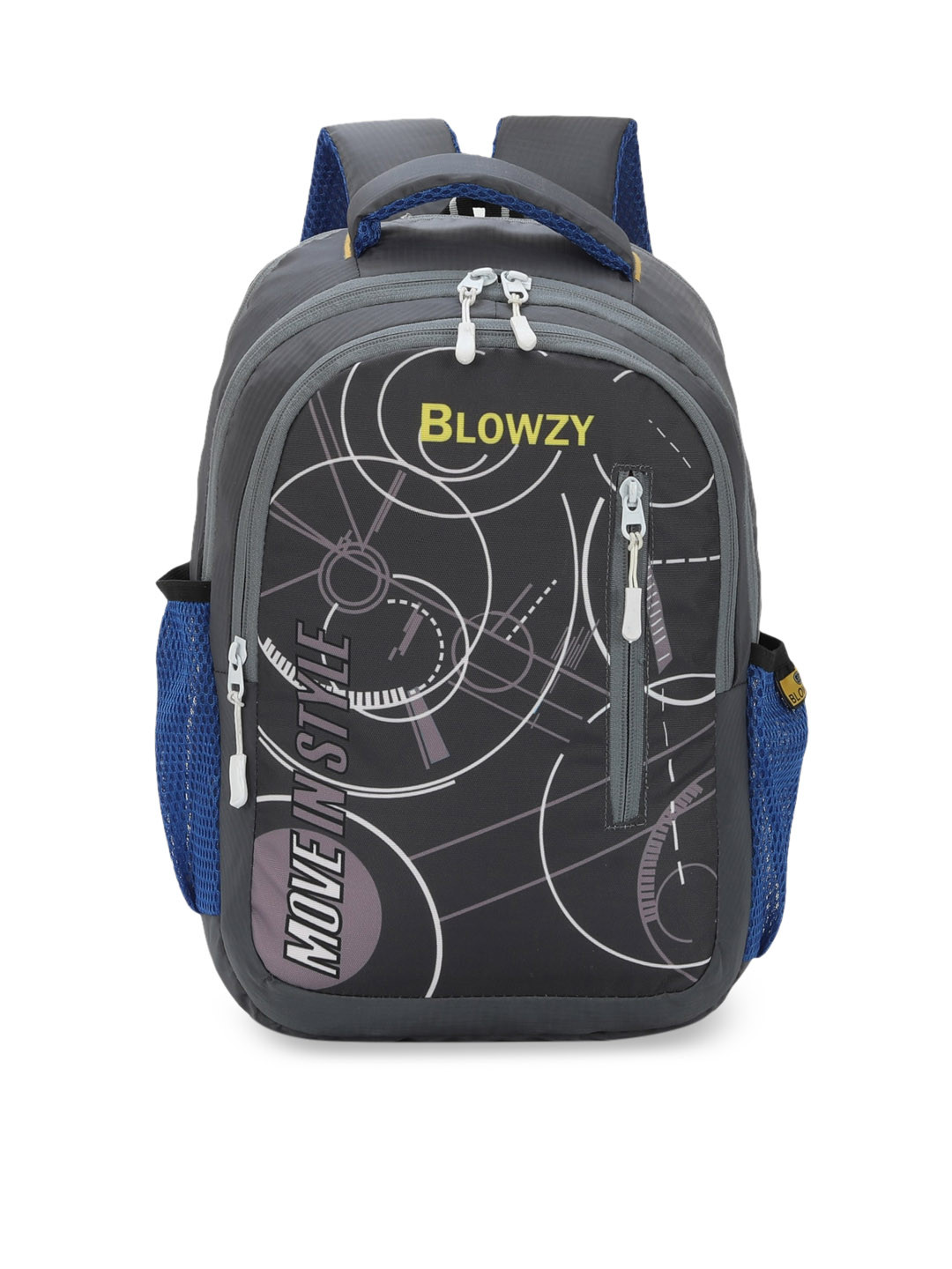 Buy Blowzy Bags Kids Grey & White Graphic Backpack Backpacks for