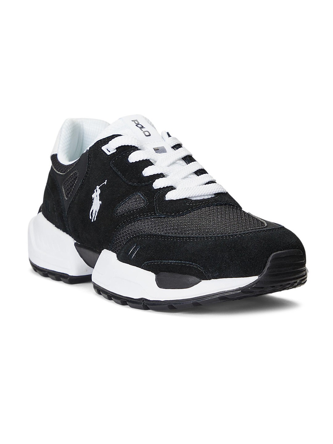 Buy Polo Ralph Lauren Men Black Leather Sneakers - Casual Shoes for Men ...