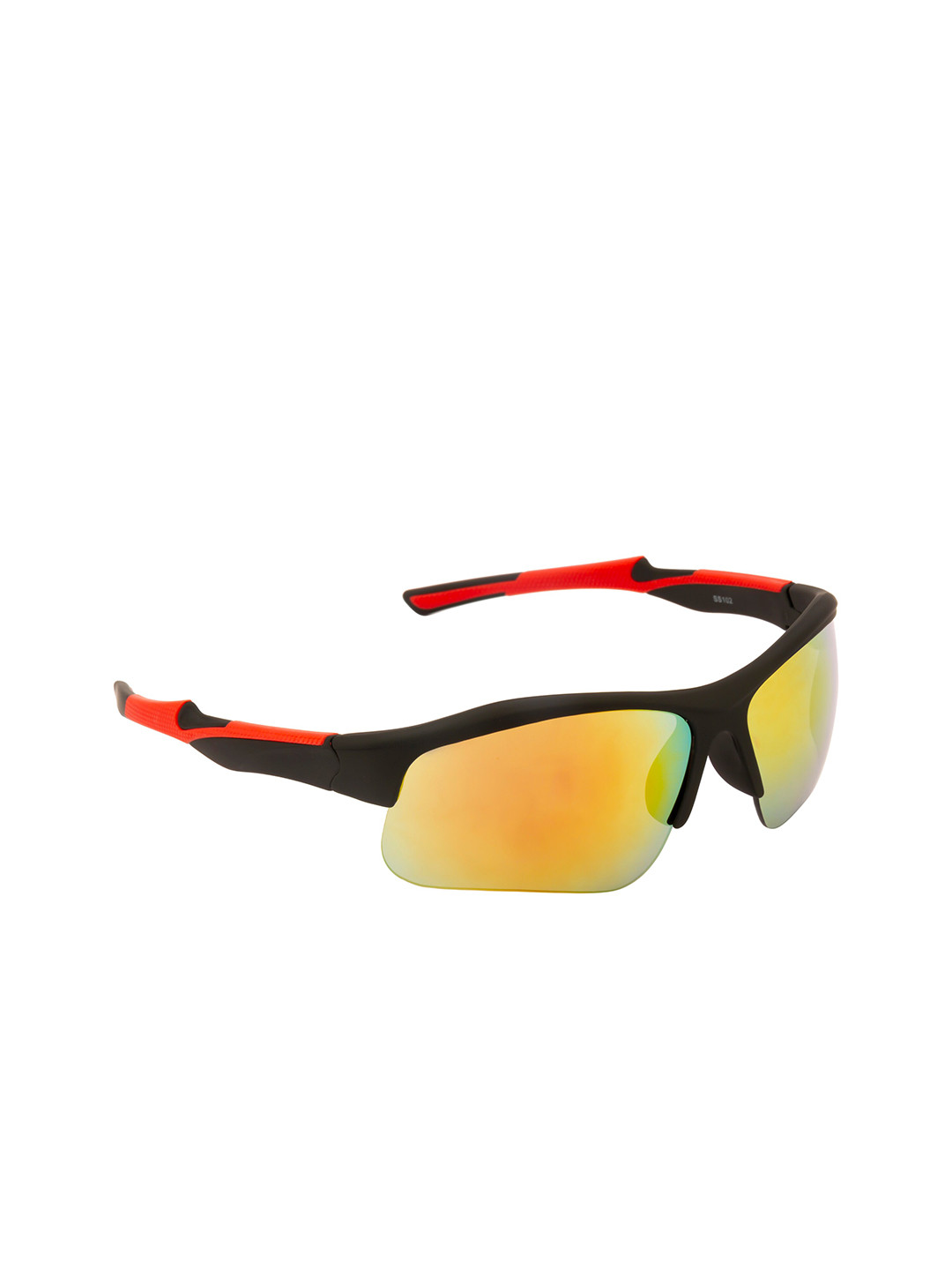 Buy Clark N Palmer Unisex Mirrored Lens & Black Sports Sunglasses With