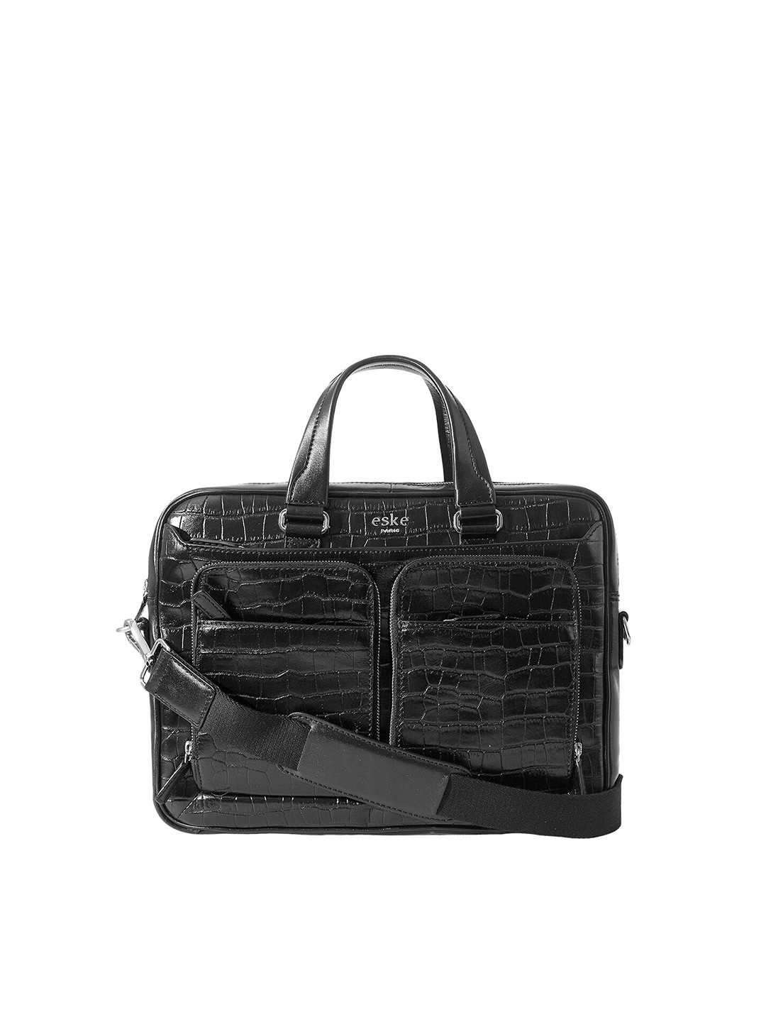 Buy Eske Men Black Leather Laptop Bag Laptop Bag for Men 19792712
