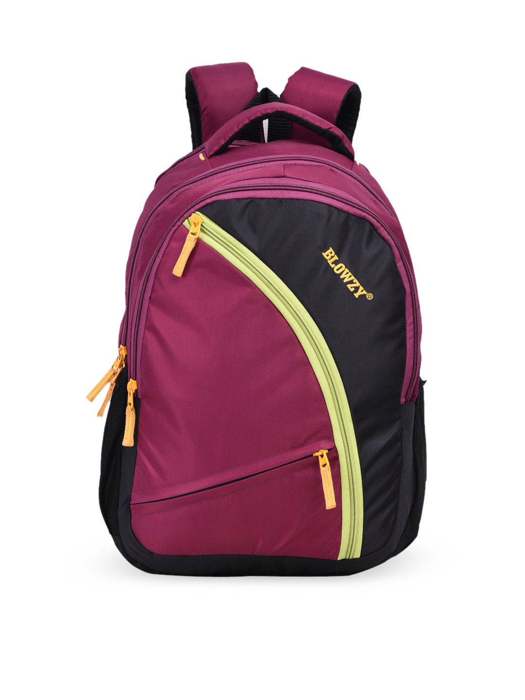 Buy Blowzy Bags Unisex Purple & Black Colourblocked Backpack