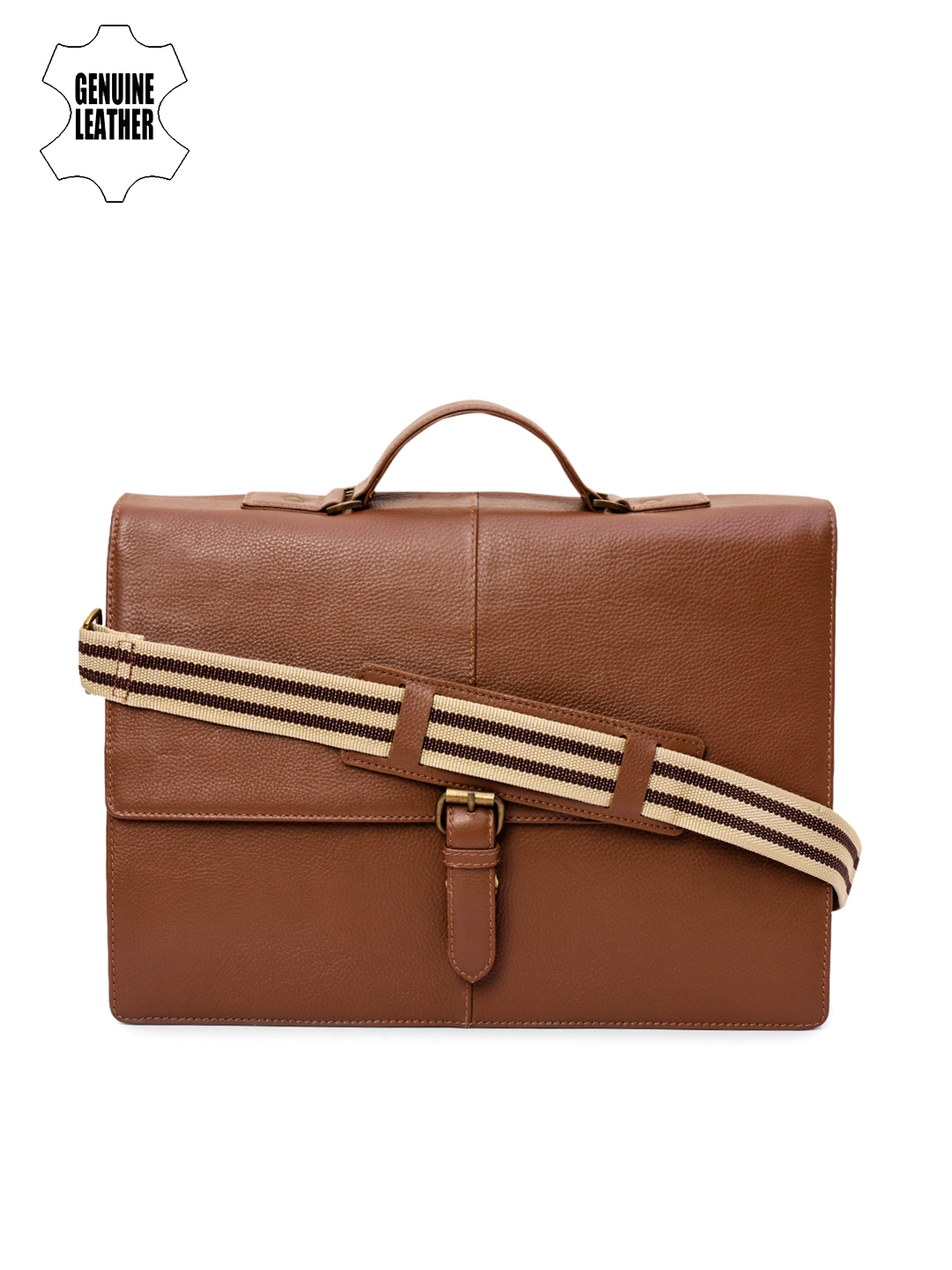 Buy Phive Rivers Men Tan Brown Leather Laptop Bag Messenger Bag for