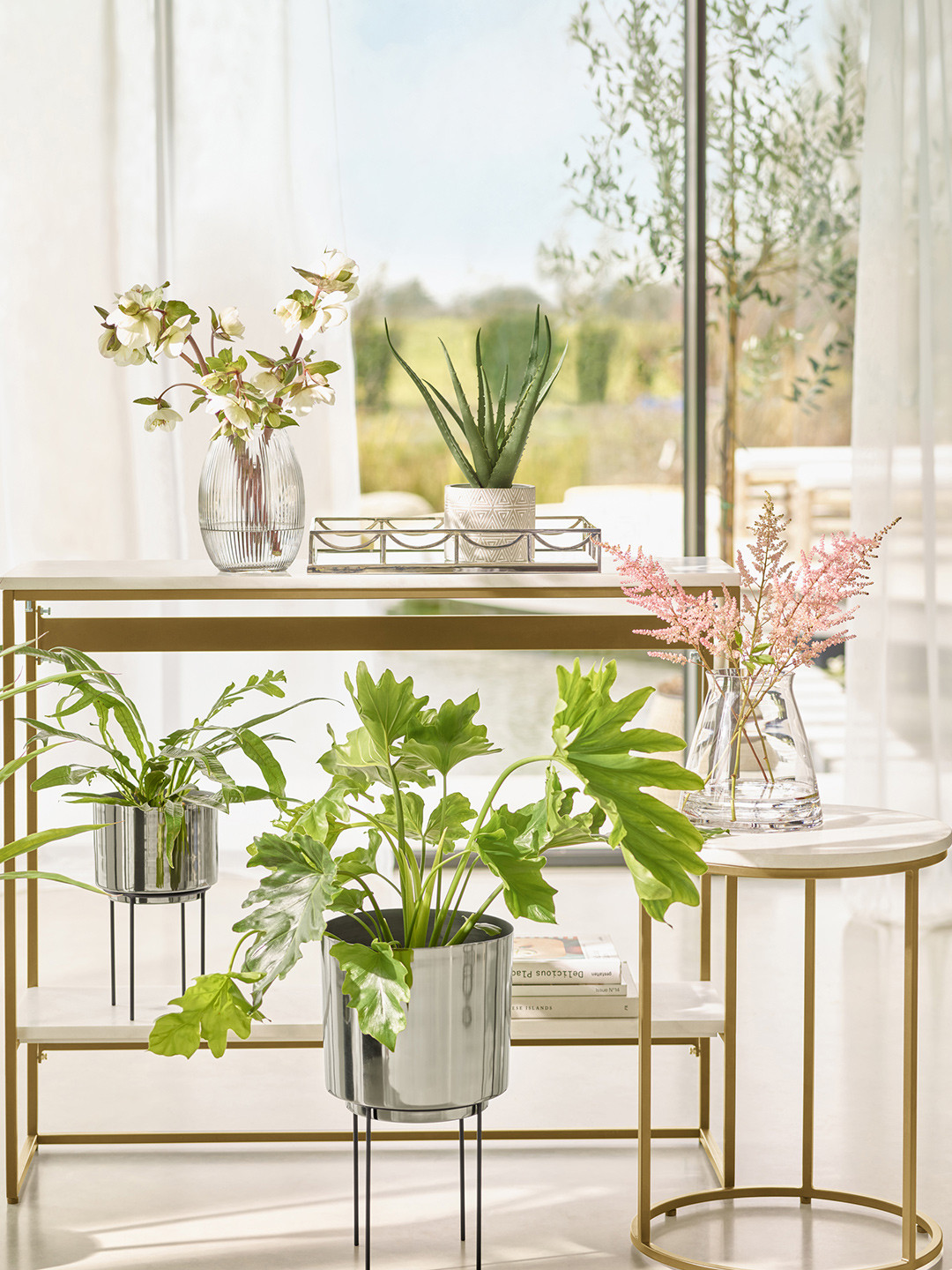 Buy Marks & Spencer Green Artificial Aloe Vera Plant With Pot Artificial Flowers And Plants