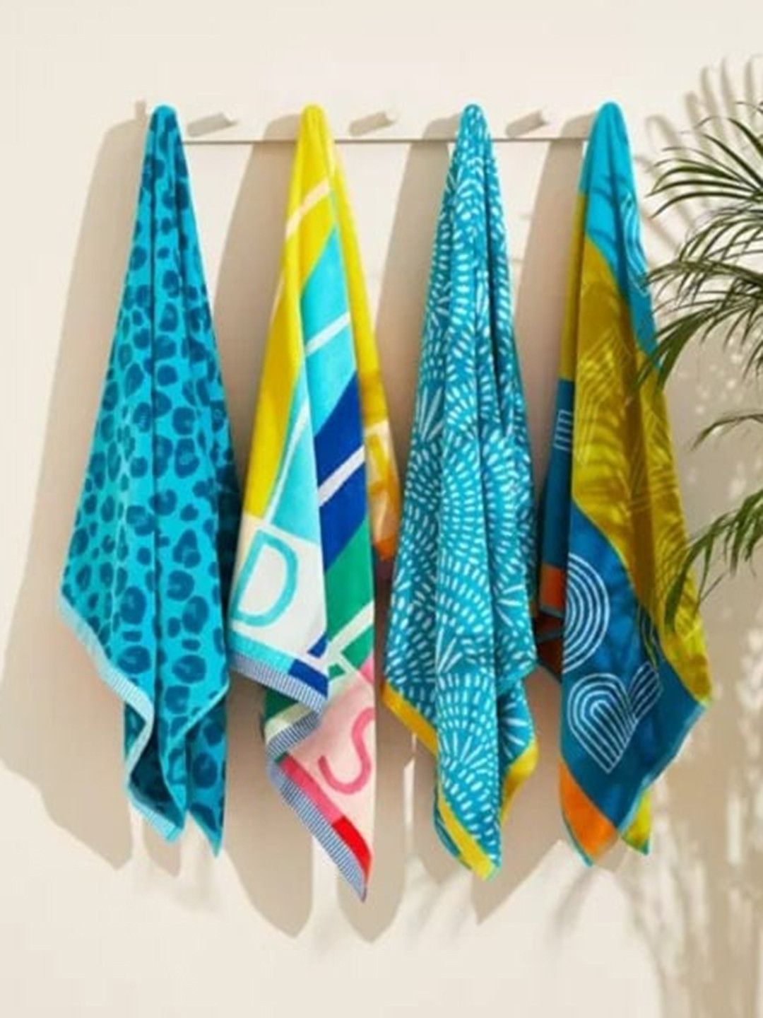 Buy Marks & Spencer Printed Pure Cotton Bath Towels Beach Towels for