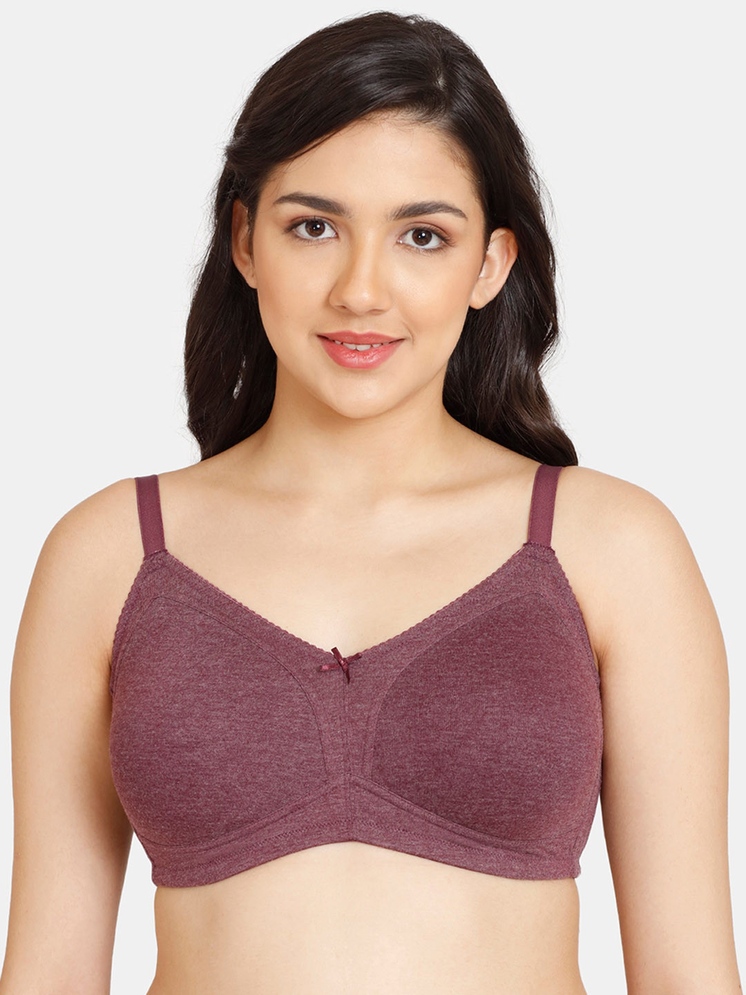 Buy Rosaline By Zivame Brown Non Padded Cotton Bra Bra for Women