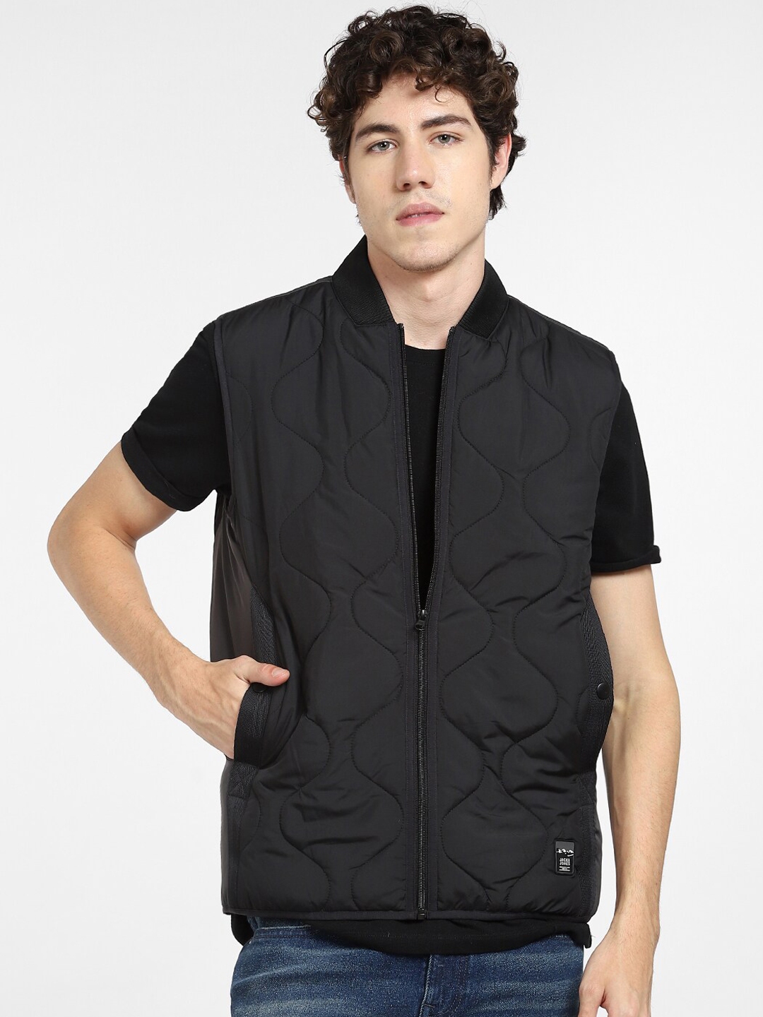 Buy Jack And Jones Men Black Solid Quilted Jacket Jackets For Men 19824310 Myntra 