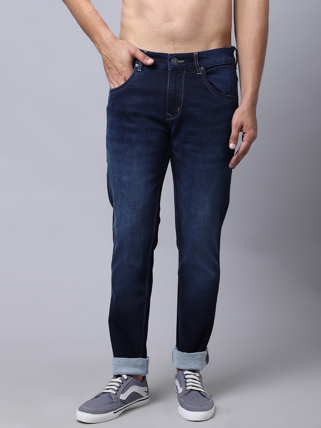Buy Cantabil Men Blue Light Fade Jeans - Jeans for Men 19825572 | Myntra