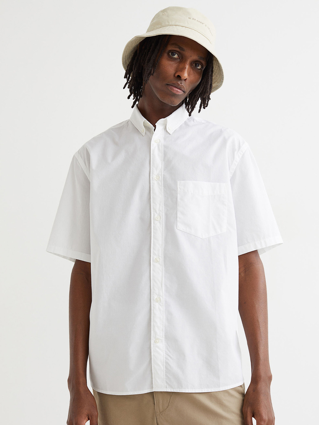 Buy H&M Men White Regular Fit Short Sleeved Shirt Shirts for Men 19825690 Myntra