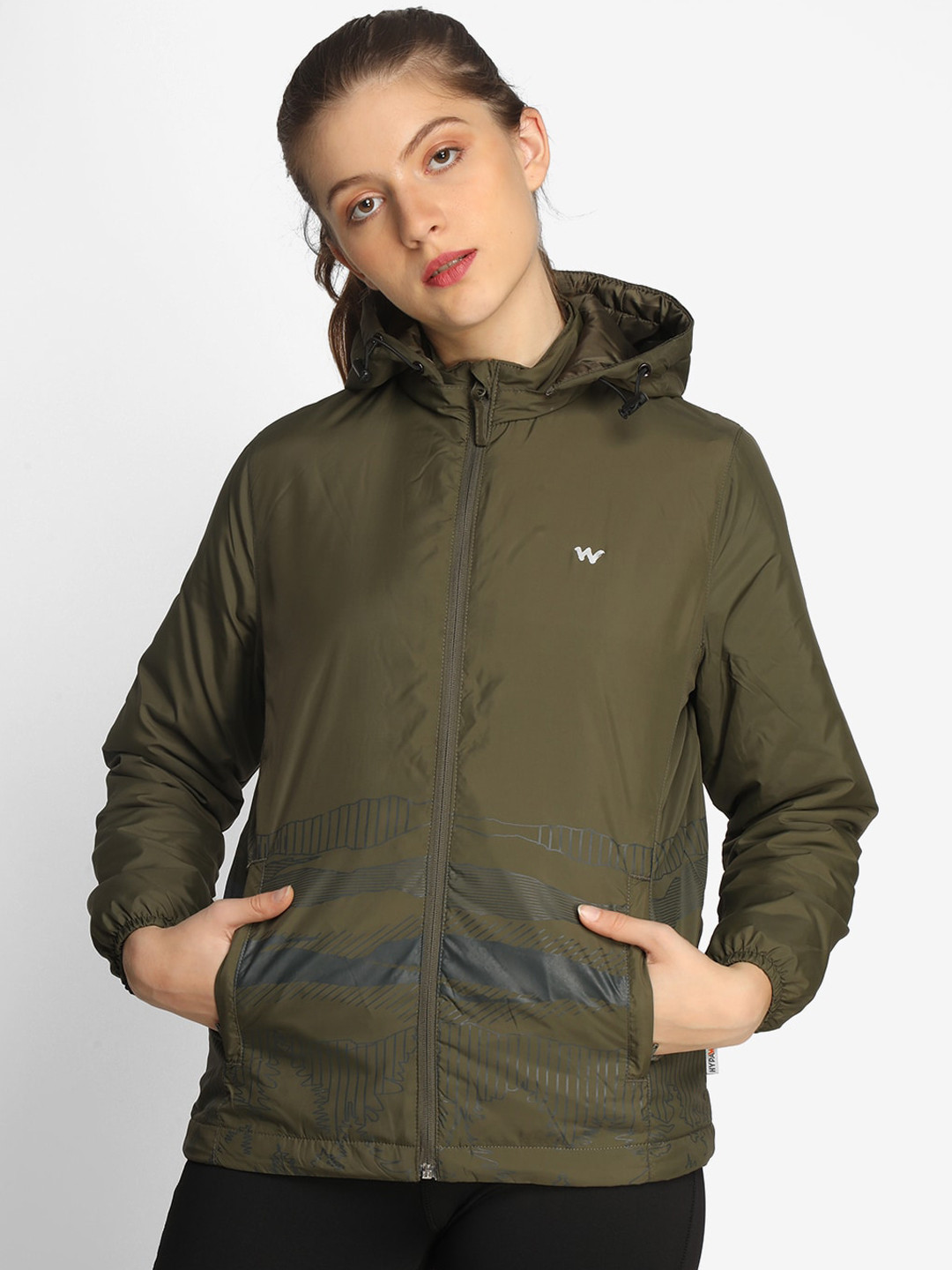 Buy Wildcraft Women Olive Green Lightweight Outdoor Sporty Jacket