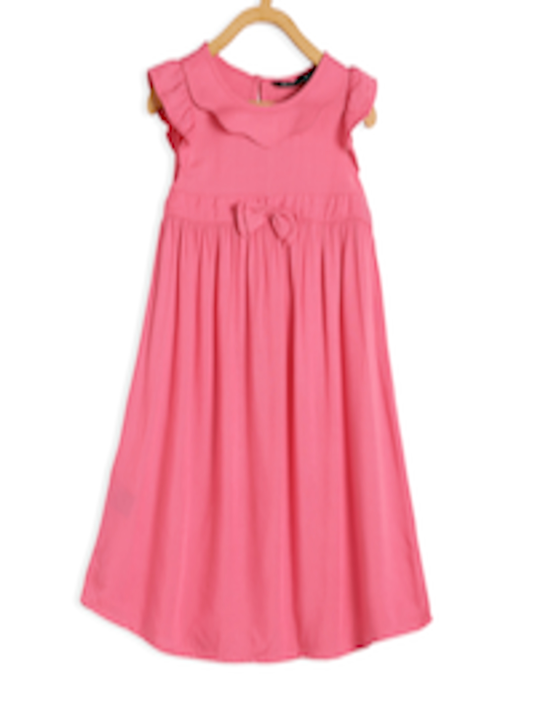 Buy IDK Girls Pink Solid A Line Dress - Dresses for Girls 1983452 | Myntra