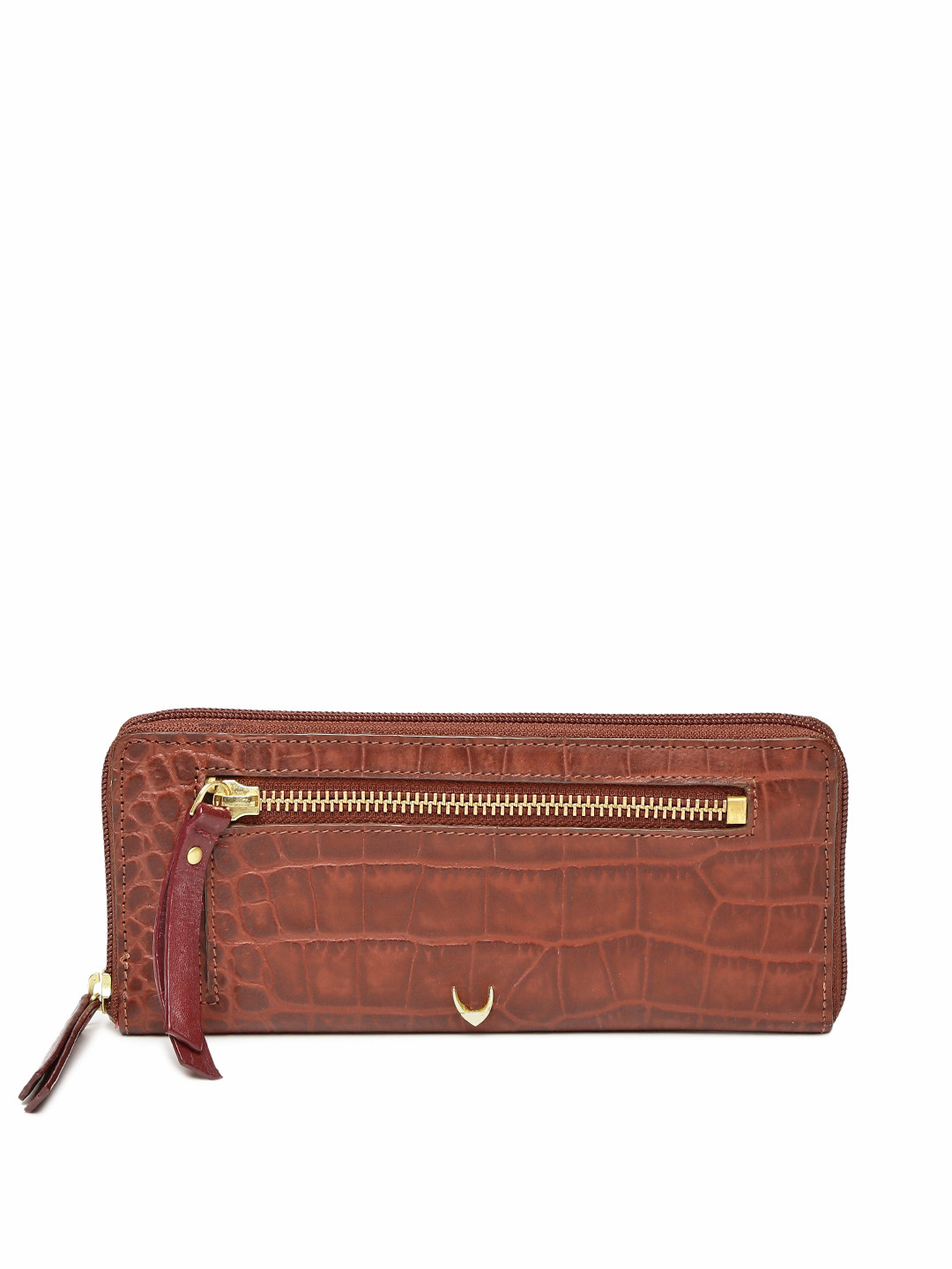 Buy Hidesign Women Brown Textured Zip Around Wallet Wallets for Women