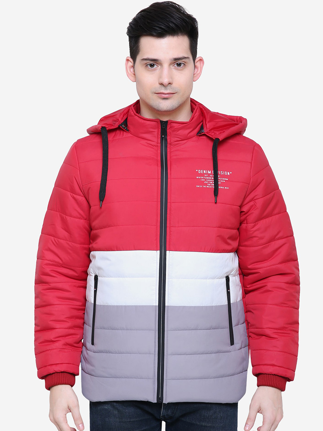 Buy Xohy Men Red Colourblocked Lightweight Puffer Jacket Jackets for Men 19840794 Myntra