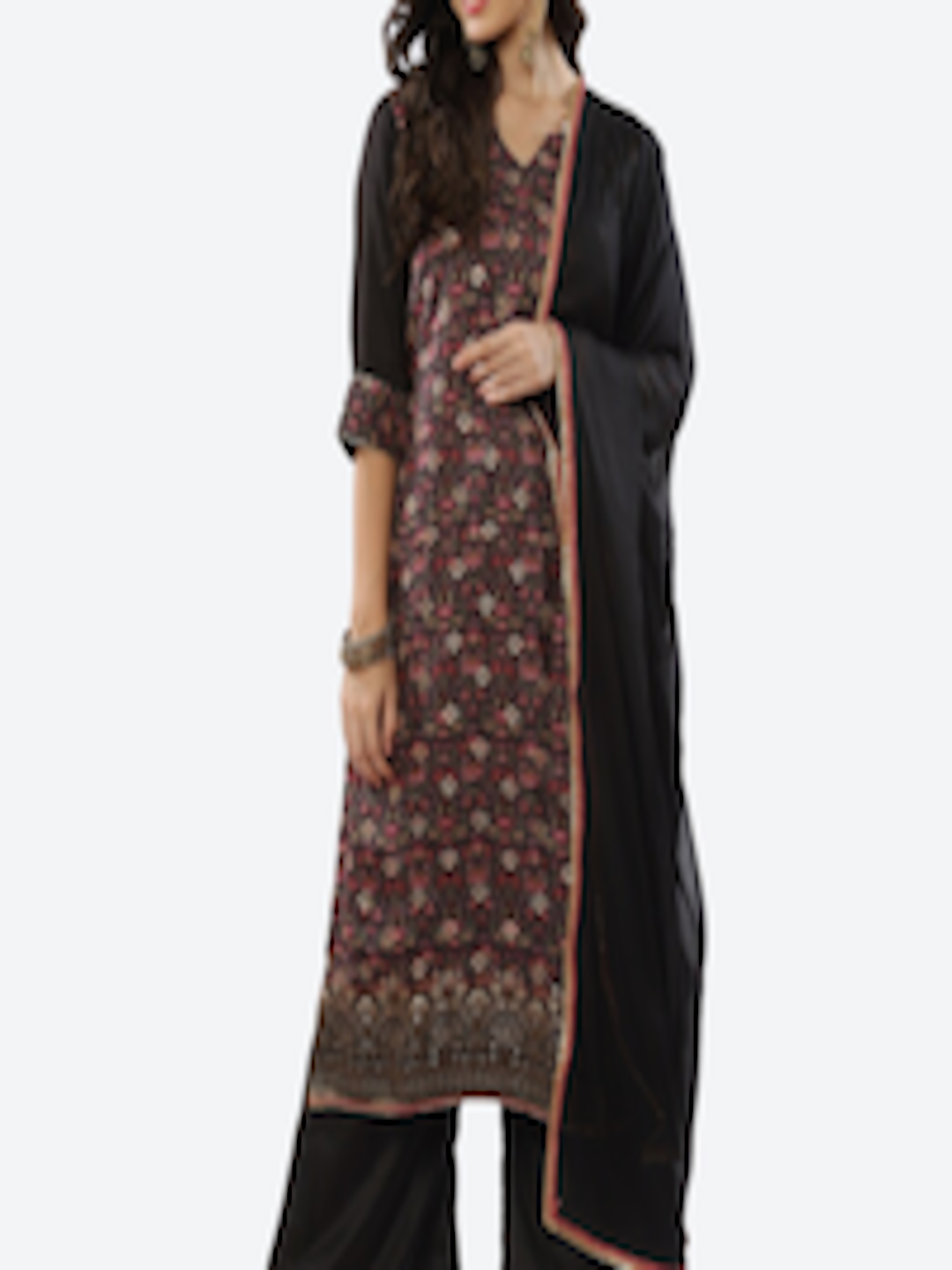 Buy Biba Printed Unstitched Dress Material - Dress Material for Women ...