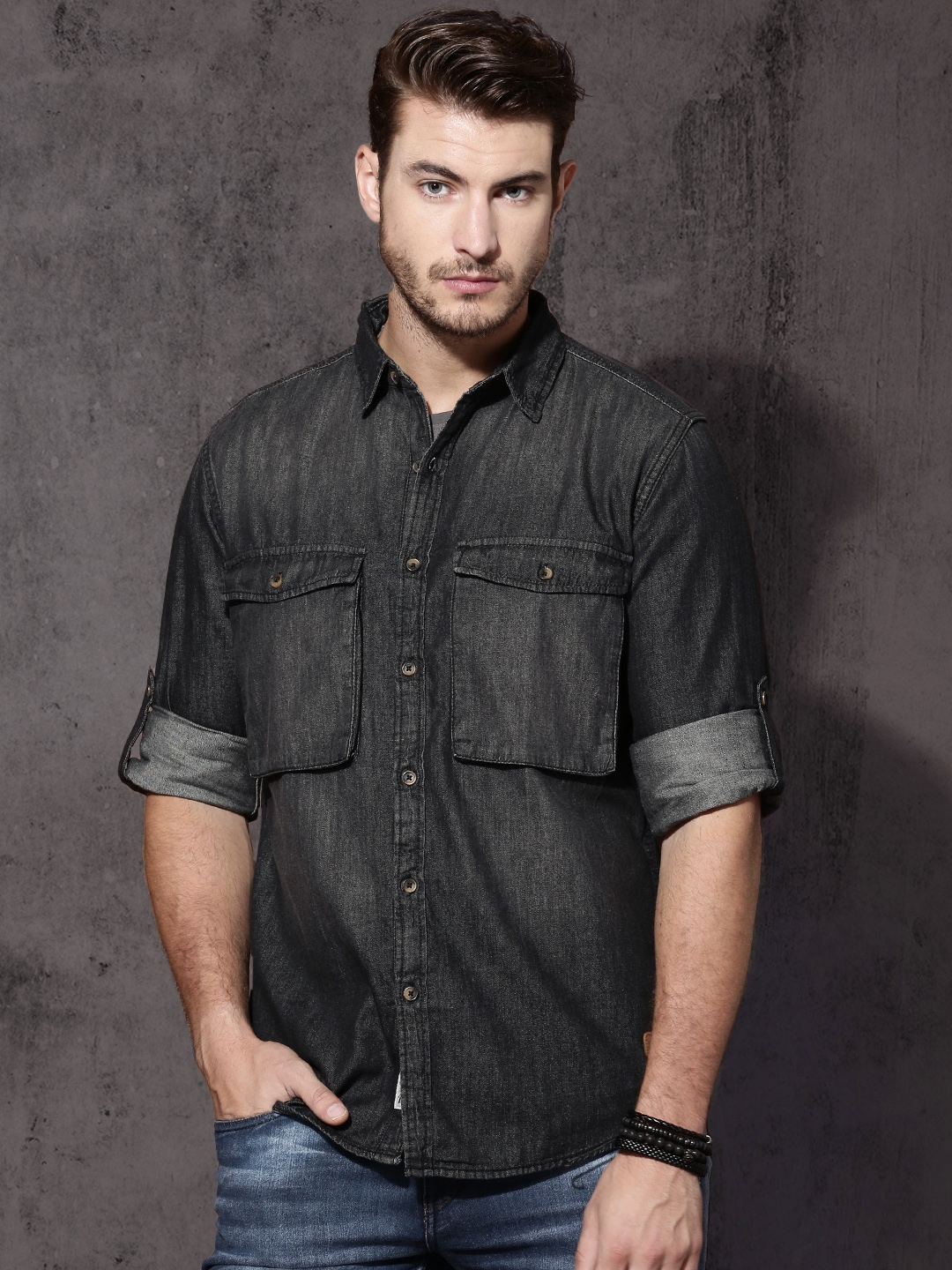 denim shirts myntra