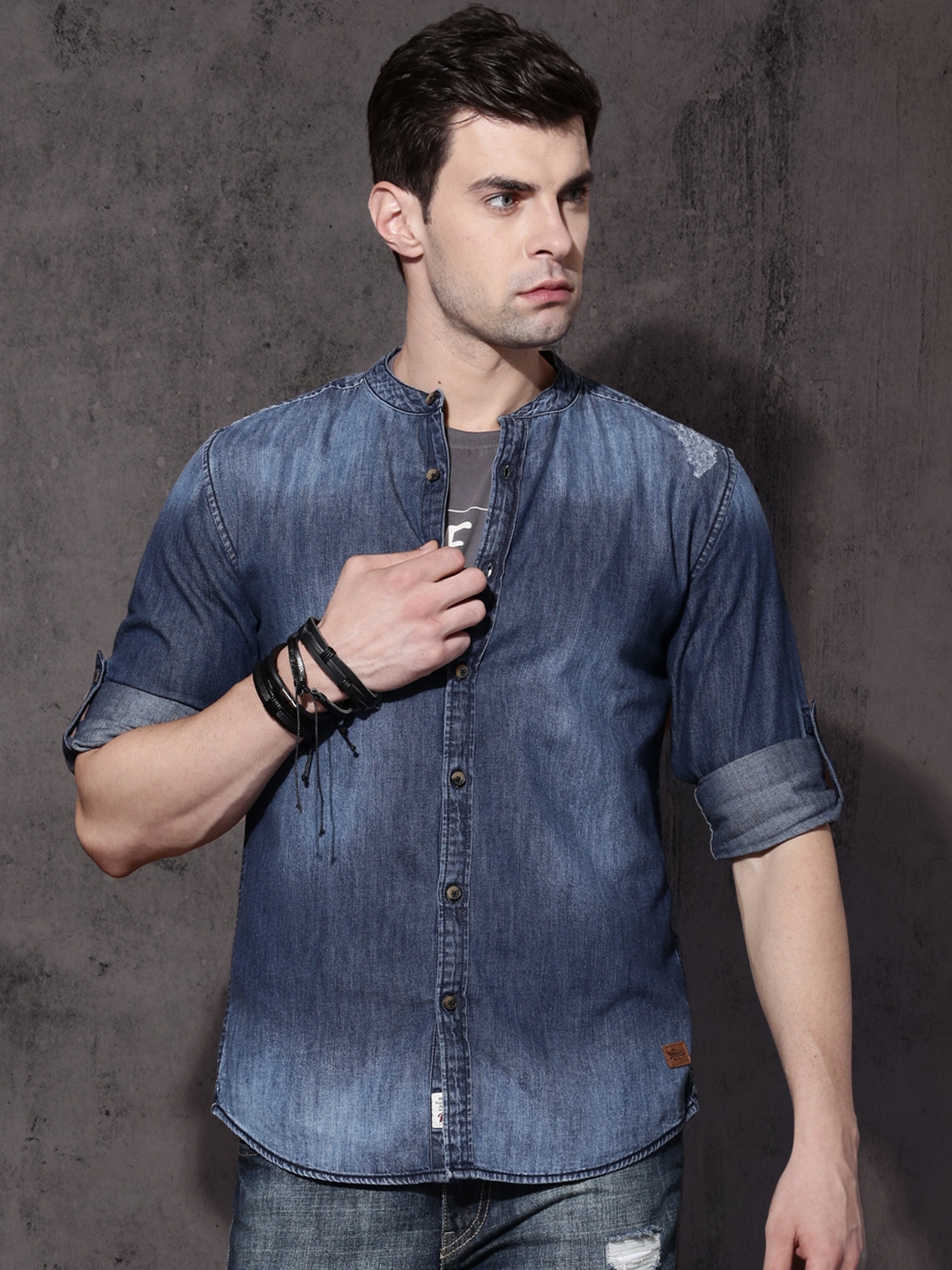 denim shirts myntra