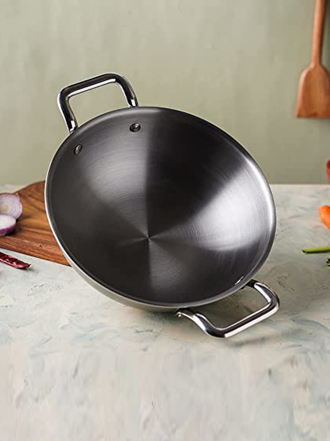 Buy The Indus Valley Induction Base Stainless Steel Kadai Kadhai And