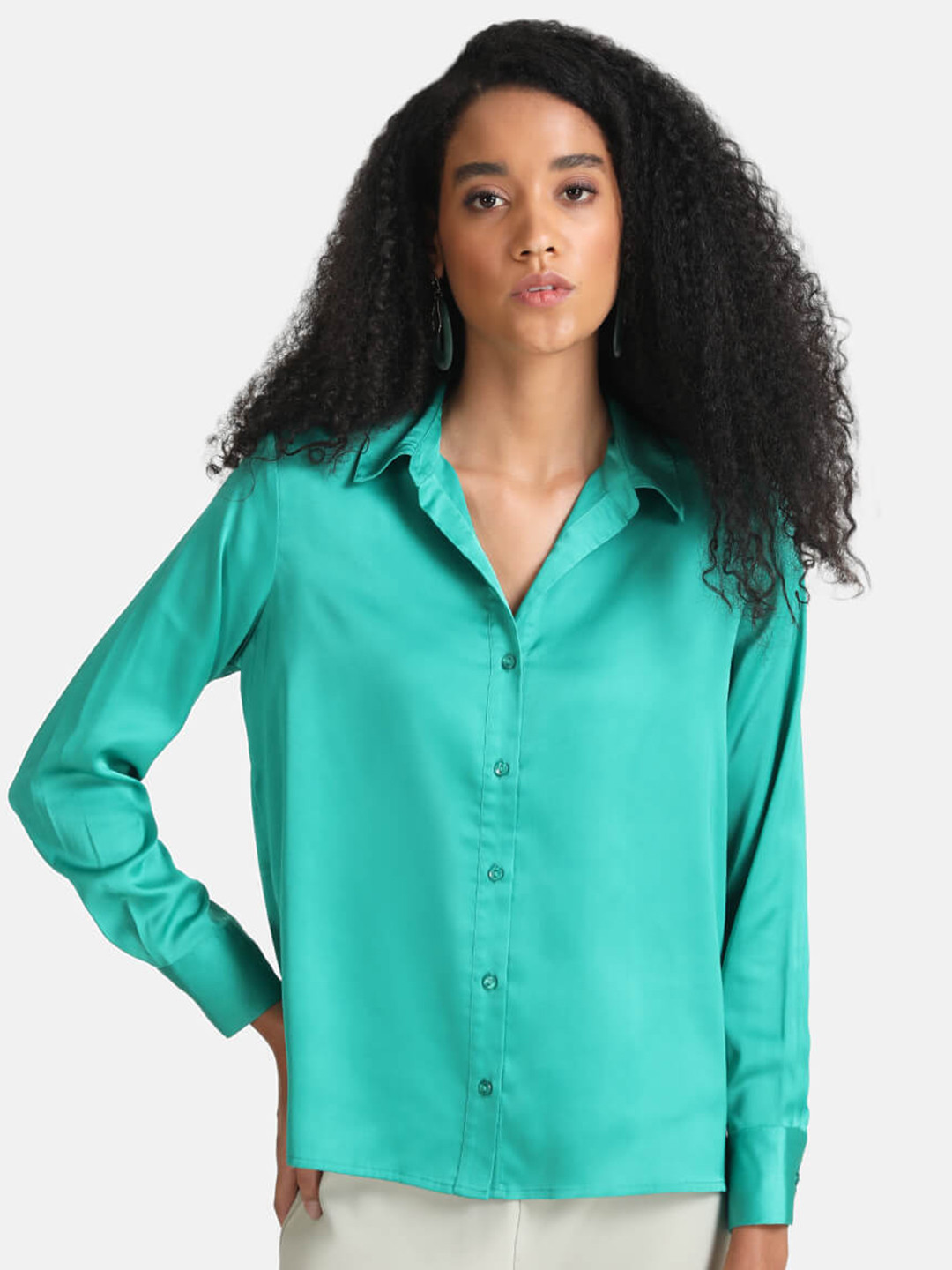 Buy Kazo Women Blue Classic Formal Satin Shirt - Shirts for Women 19858216 | Myntra