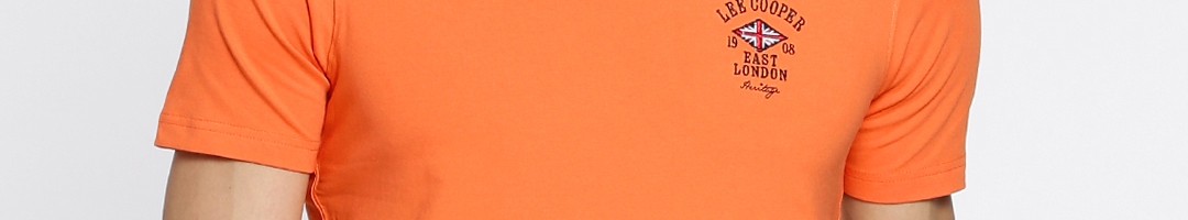Buy Lee Cooper Men Orange Solid T Shirt - Tshirts for Men 1986033 | Myntra