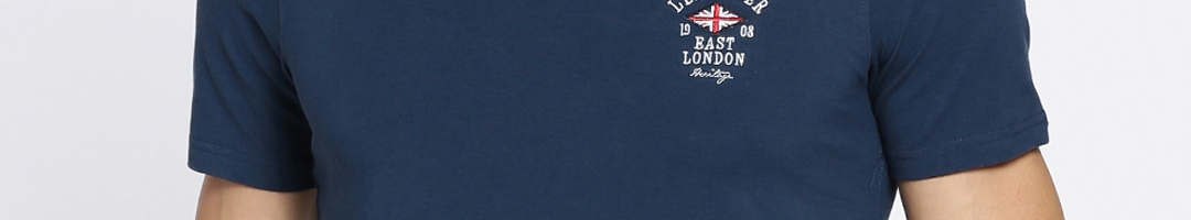 Buy Lee Cooper Men Navy Solid T Shirt - Tshirts for Men 1986036 | Myntra