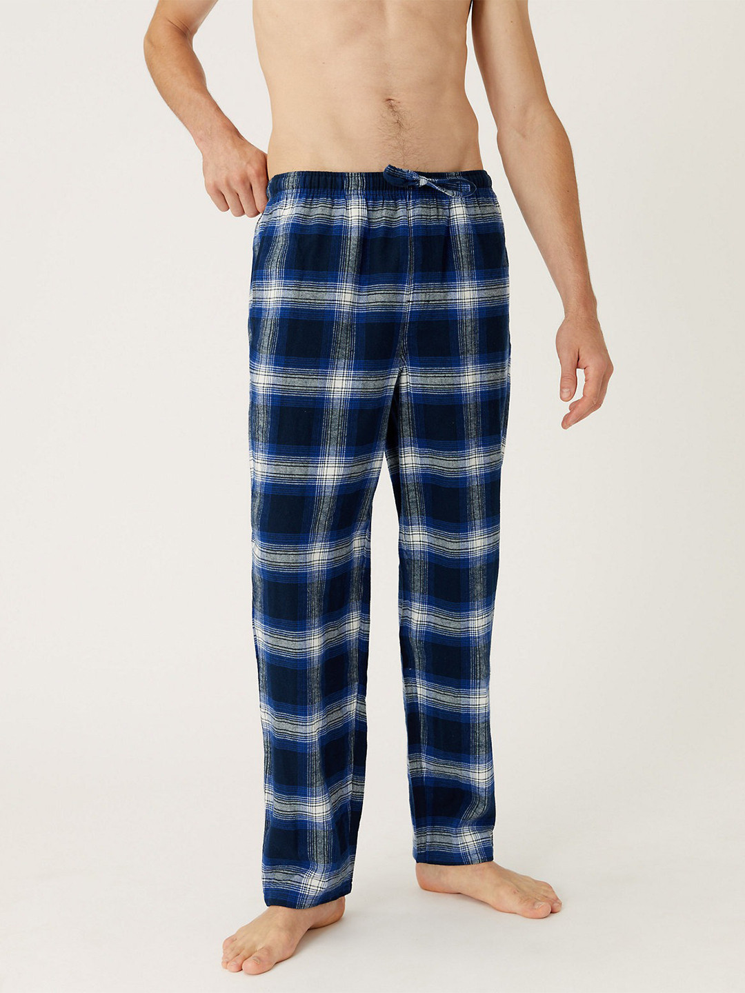 Buy Marks & Spencer Men Pack Of 2 Checked Lounge Pants Lounge Pants