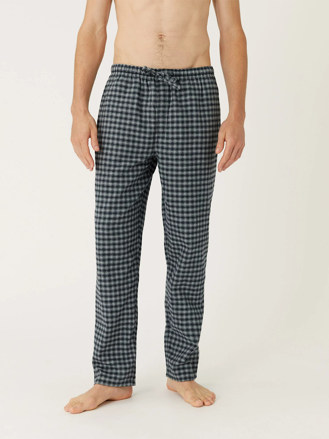 Buy Marks & Spencer Pack Of 2 Checked Pure Cotton Lounge Pants Lounge Pants for Men 19862204