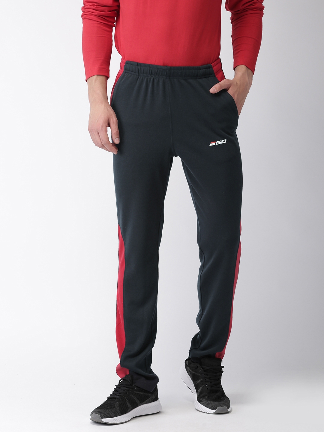 mens navy blue track pants