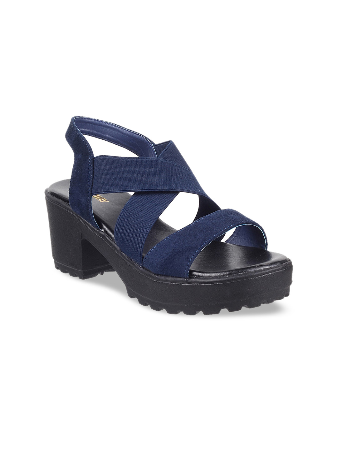 Buy WALKWAY By Metro Women Blue Platform Sandals Heels for Women