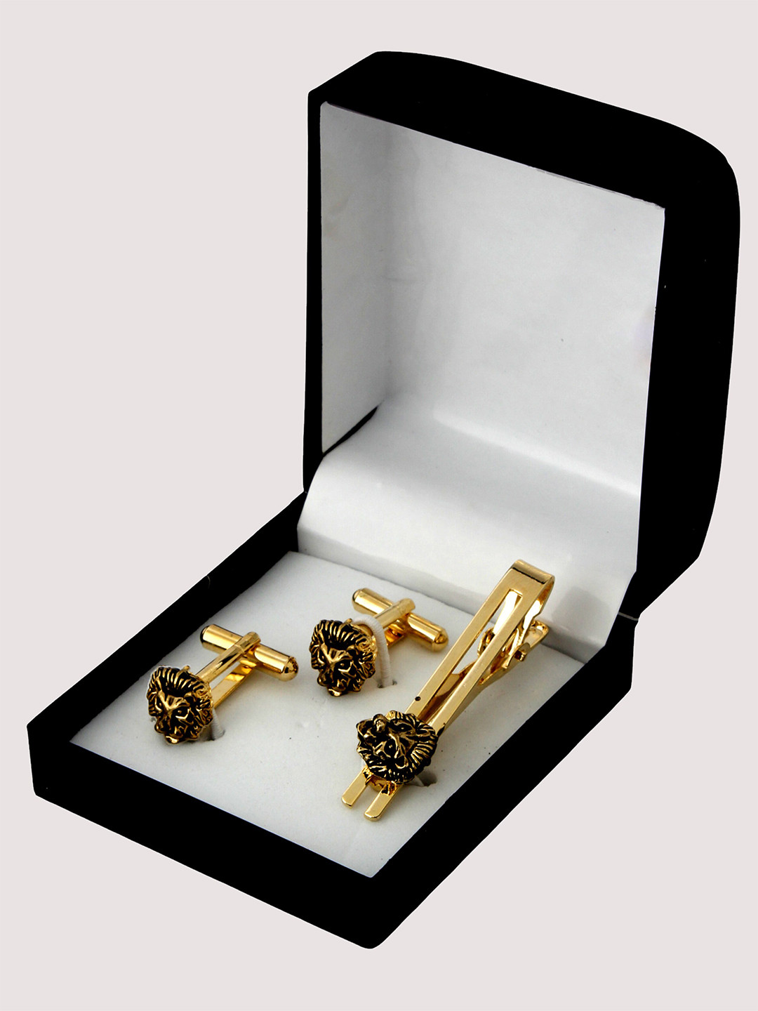 Buy LUCKY JEWELLERY Black Gold Plated Quirky Cufflink Cufflinks for