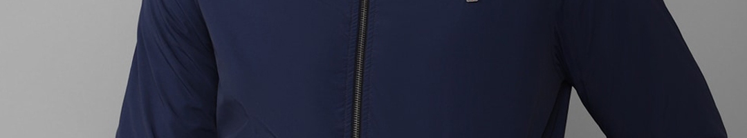 Buy Louis Philippe Jeans Men Navy Blue Camouflage Reversible Cotton ...