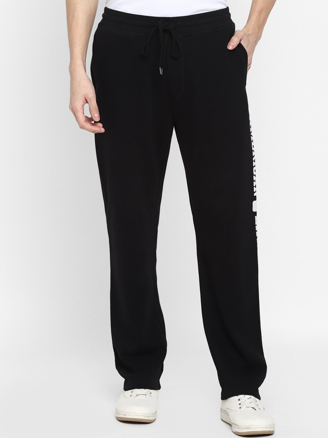 Buy AMERICAN EAGLE OUTFITTERS Men Solid Black Cotton Track Pants