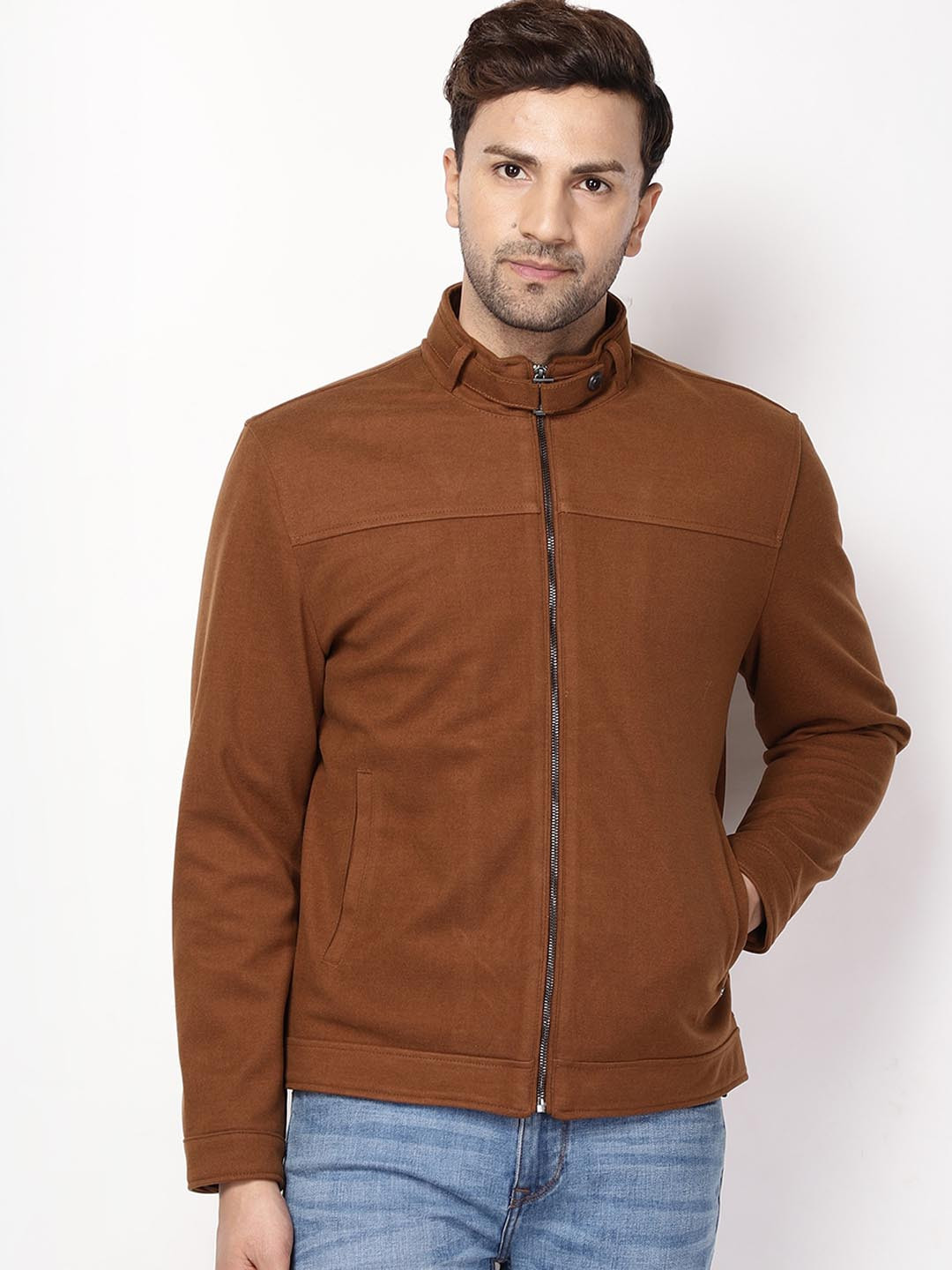 Buy Blackberrys Men Brown Solid Tailored Jacket Jackets for Men