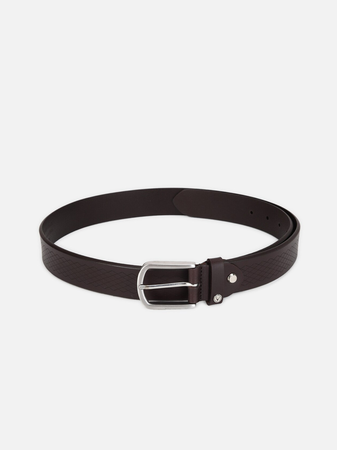 Buy Allen Solly Men Brown Textured Leather Belt Belts for Men