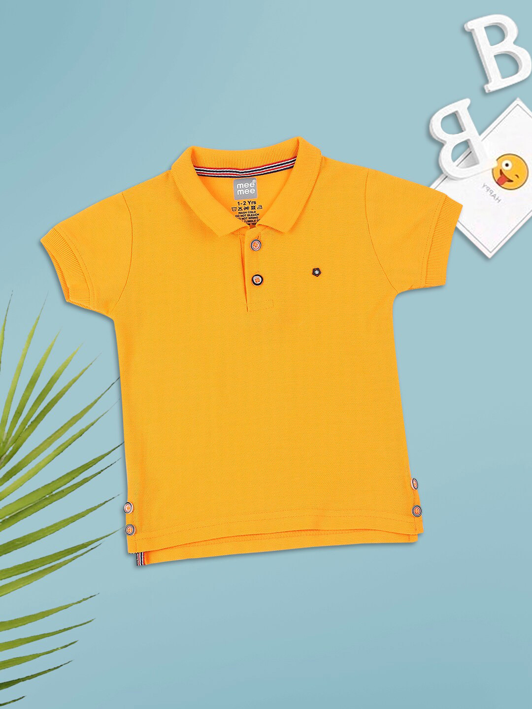 Buy MeeMee Boys Orange Polo Collar T Shirt Tshirts for Boys 19879322