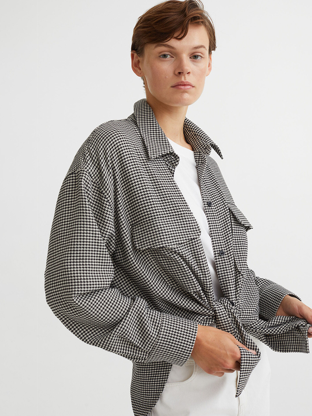 Buy H&M Women Black Oversized Twill Overshirt Shirts for Women 19892558 Myntra