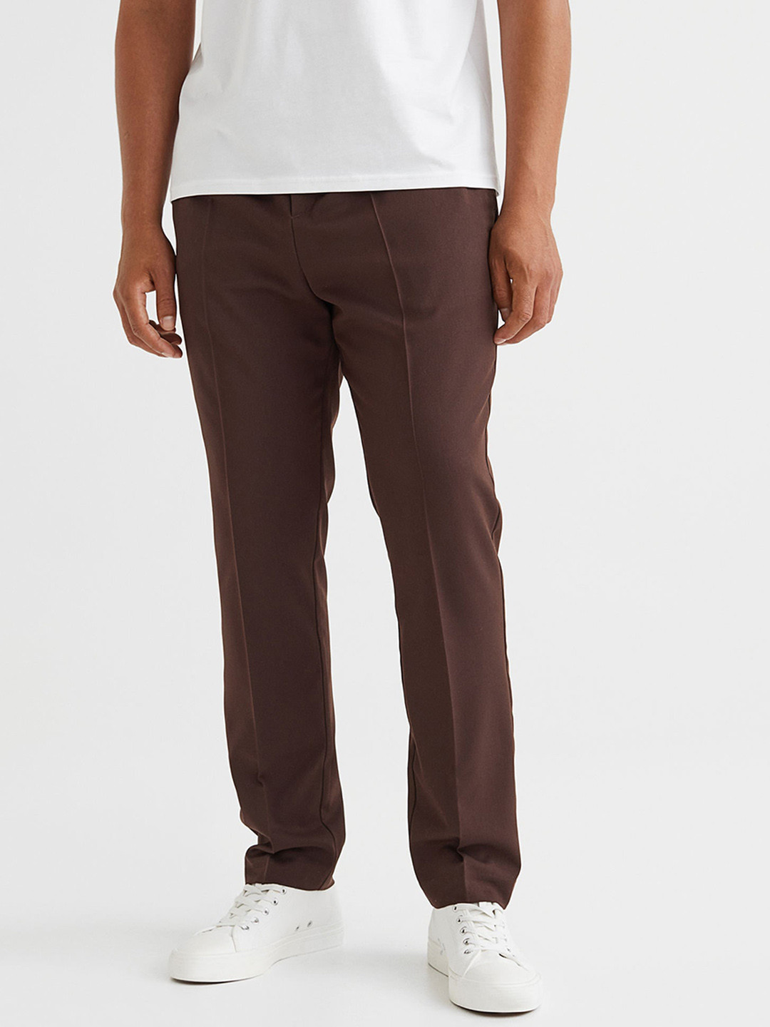 Buy H&M Men Brown Slim Fit Joggers Trousers for Men 19893838 Myntra