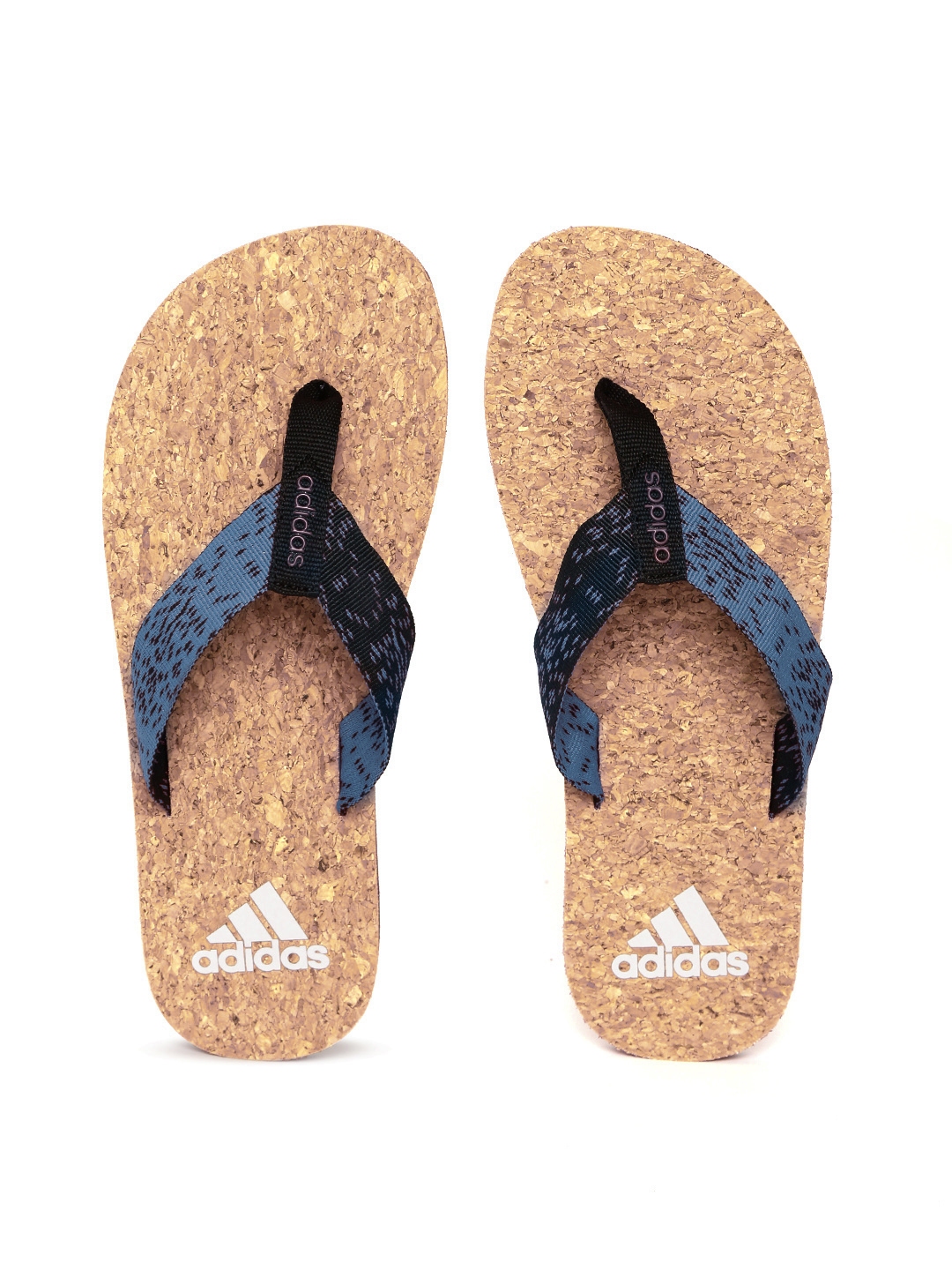 Buy ADIDAS Men Blue & Black Beach Cork 2017 Flip Flops - Flip Flops for Men 1989384 | Myntra