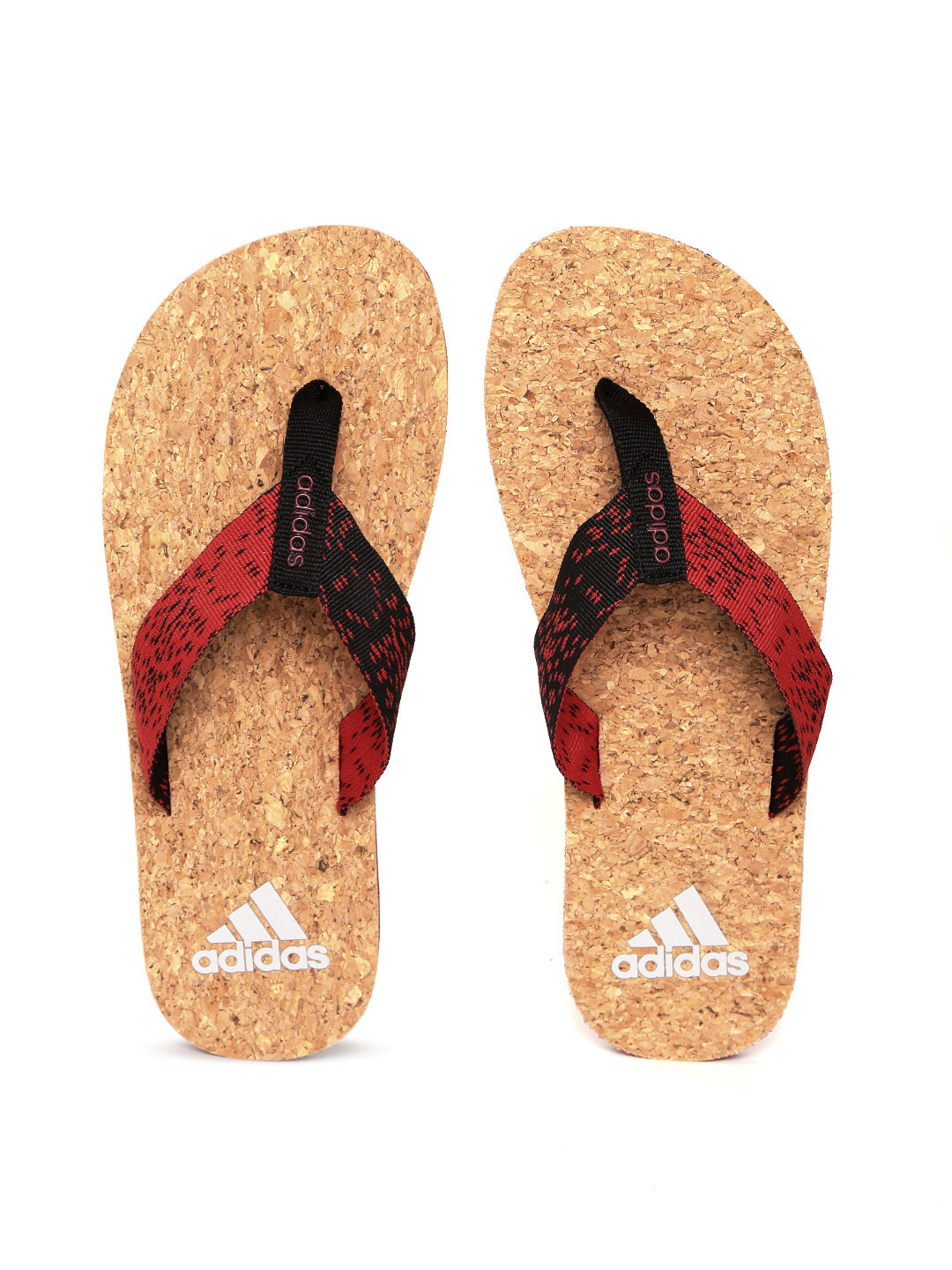 Buy ADIDAS Men Red & Black Beach Cork 2017 Flip Flops Flip Flops for