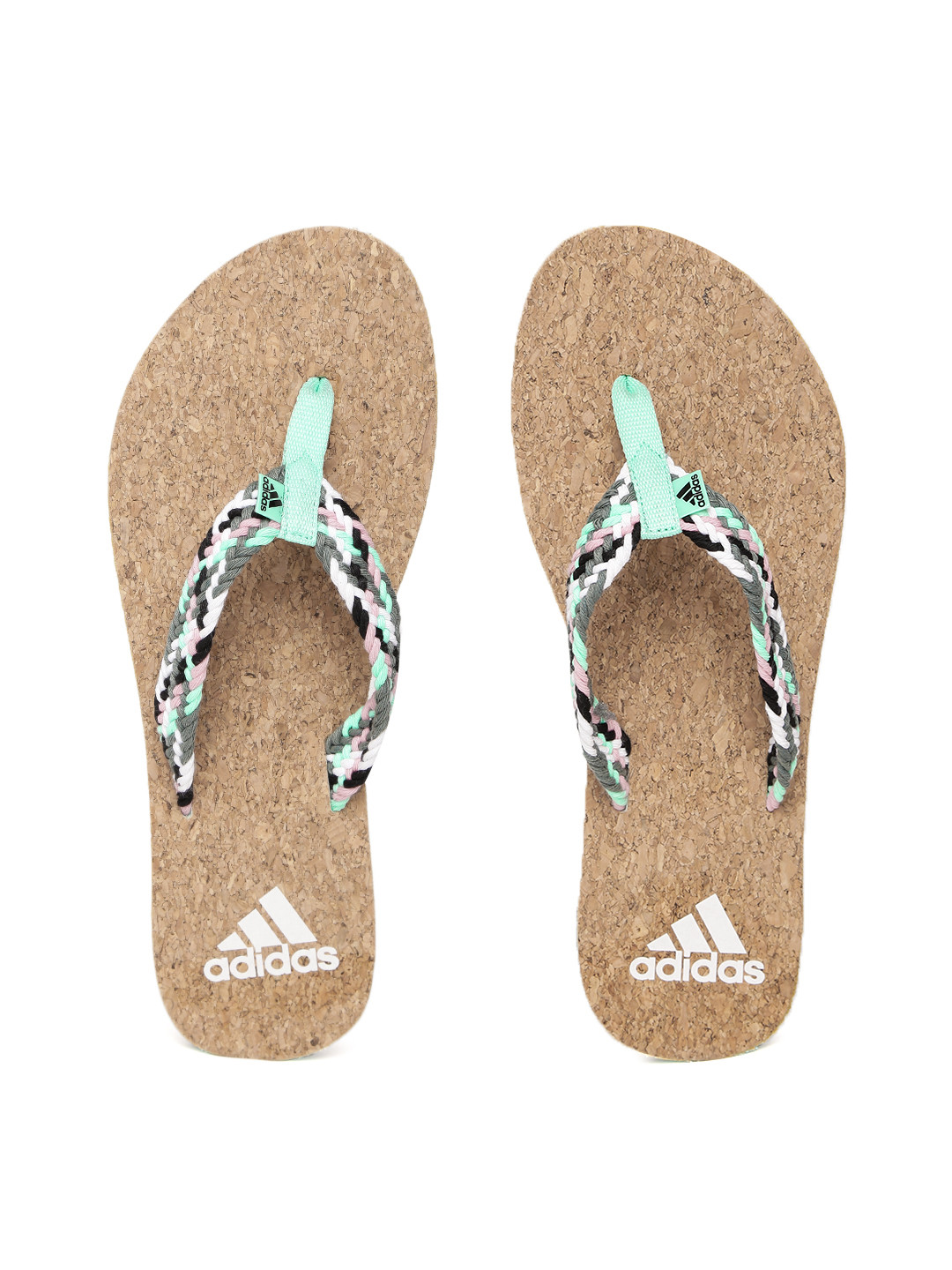 Buy ADIDAS Women Sea Green & Brown Beach Cork Thong Flip Flops Flip